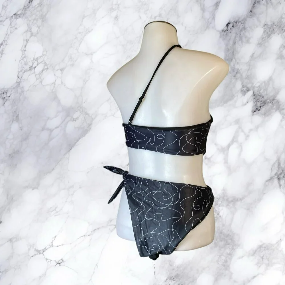 lovewave Nadege One Piece - Black & White Swirl